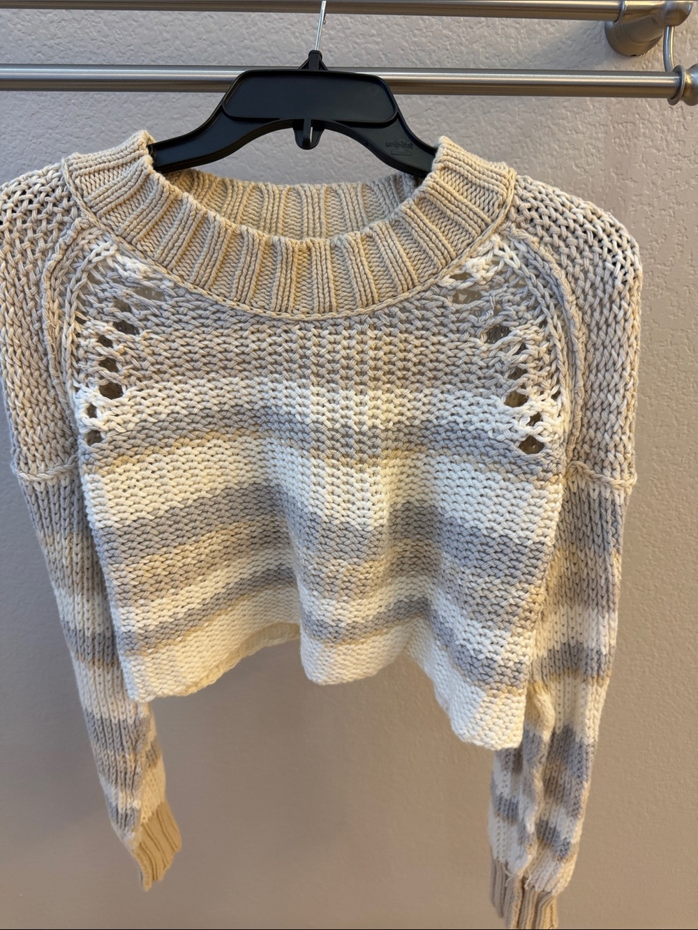 Free People Crop Cable Sweater